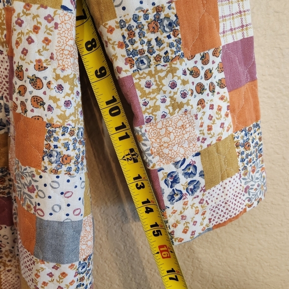 Vintage Handmade Robe Patchwork Pink and Blue Cottage Core Grandma - Picture 6 of 8